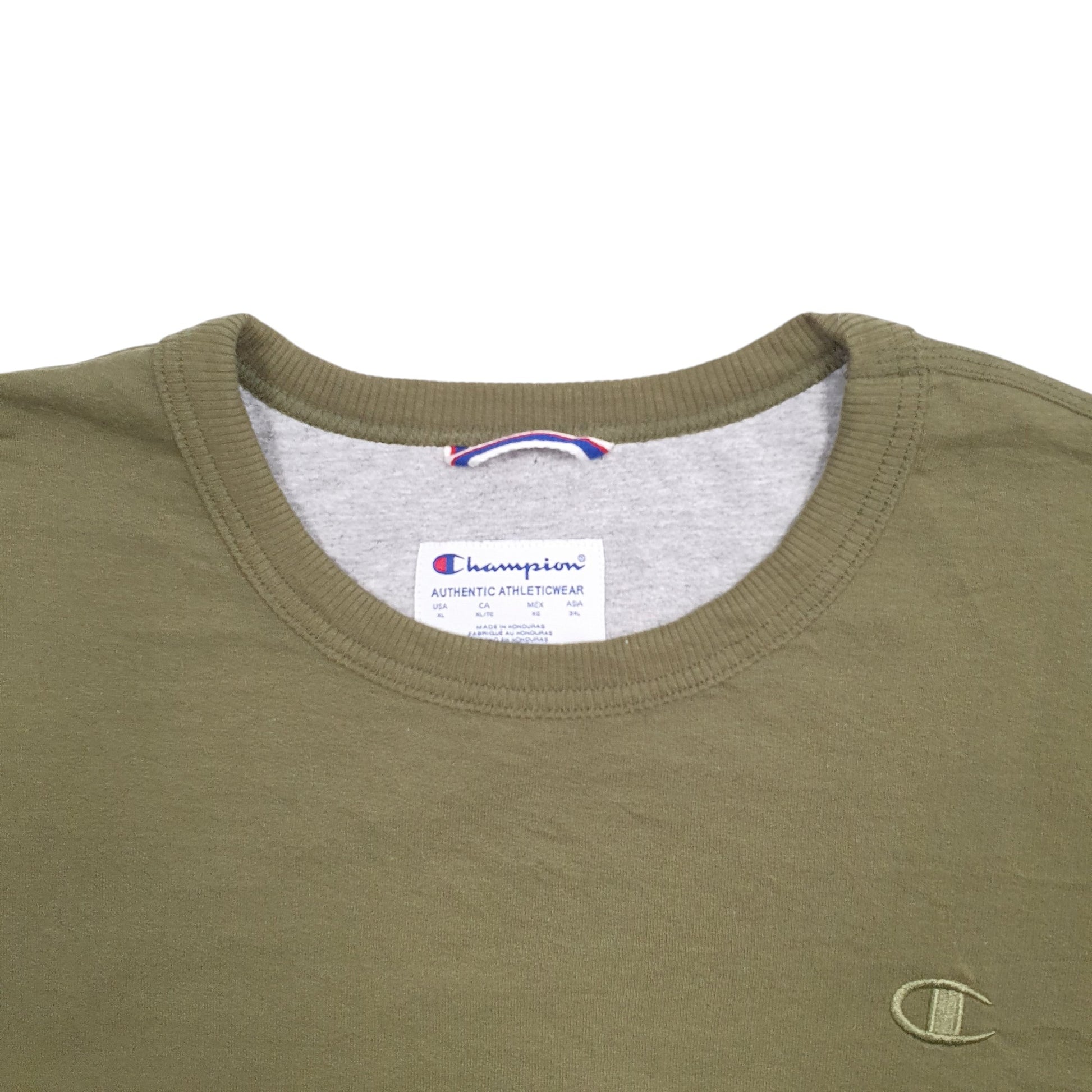 Mens Khaki Champion  Crewneck Jumper