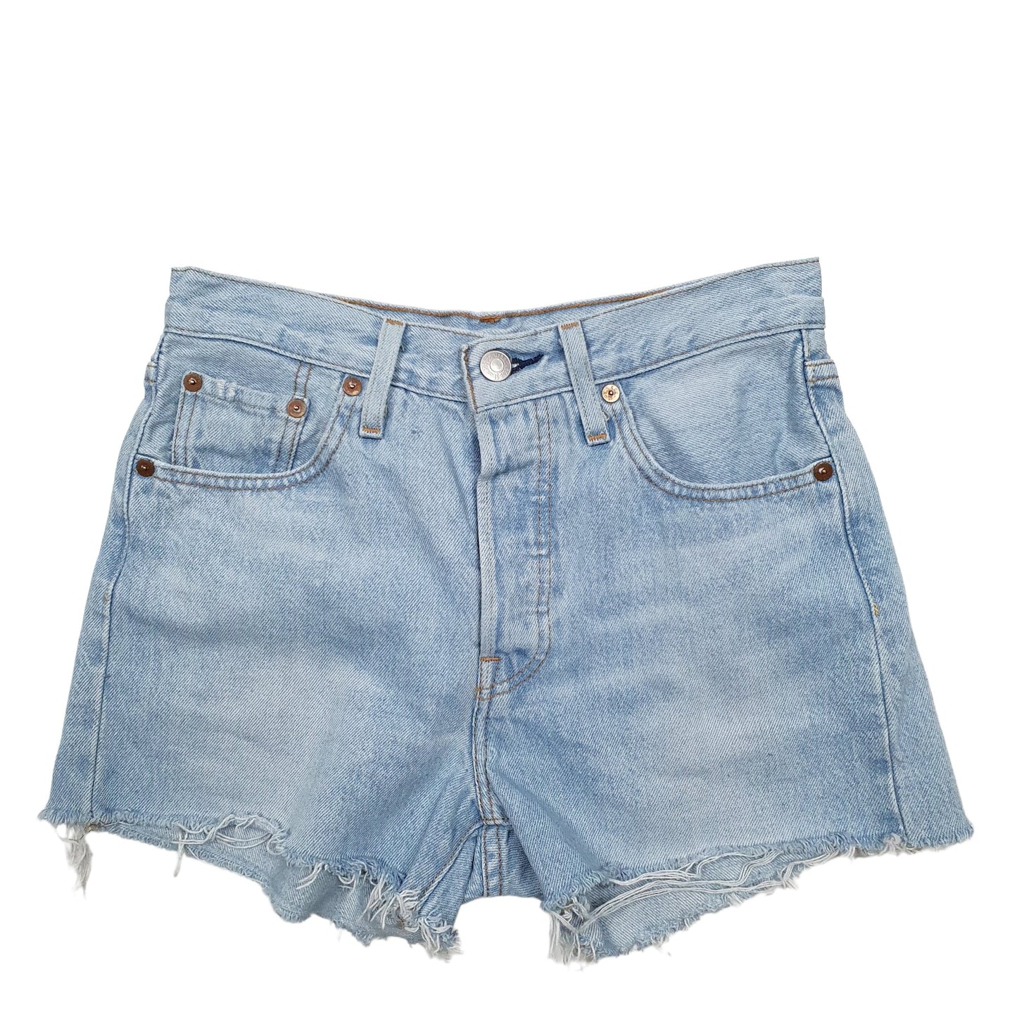 Womens Blue Levis 501 Jorts Denim Shorts