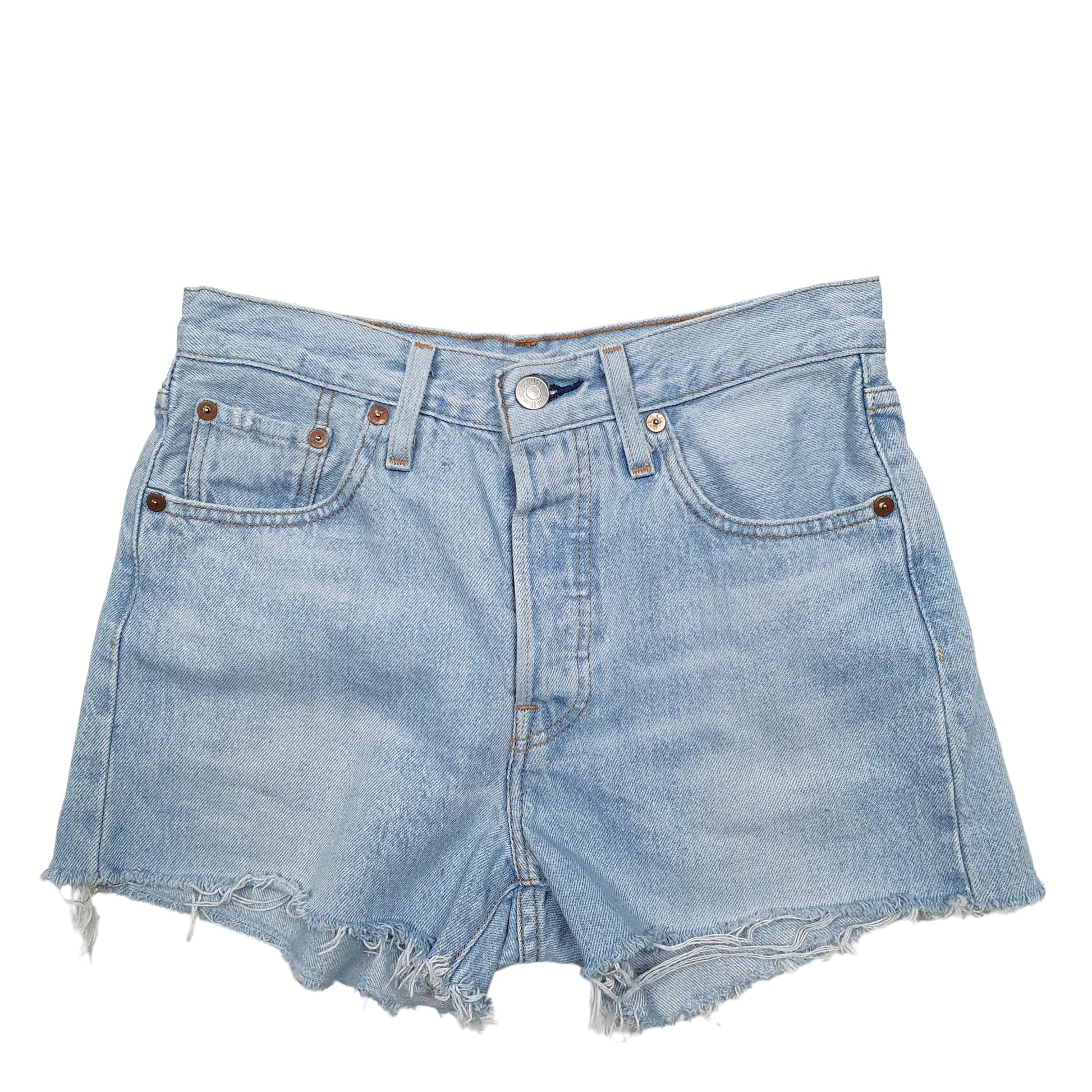 Womens Blue Levis 501 Jorts Denim Shorts