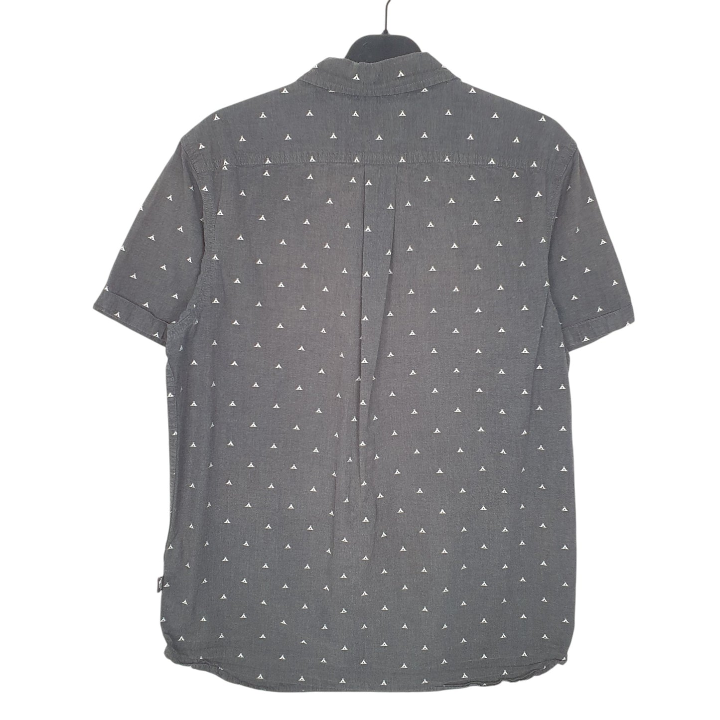 Mens Grey The North Face Teepee Tent Camping Short Sleeve Shirt