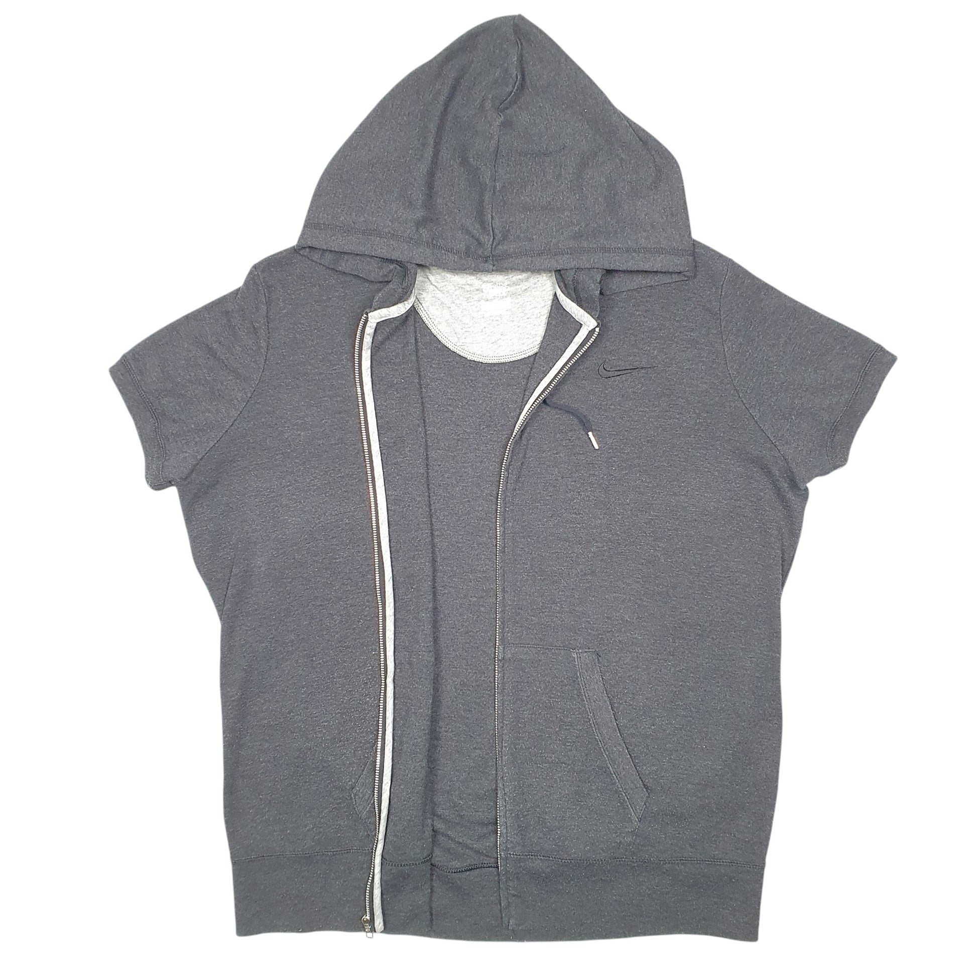 Clothing Sleeveless Hoodies Nike Womens Nike Grey Full Zip