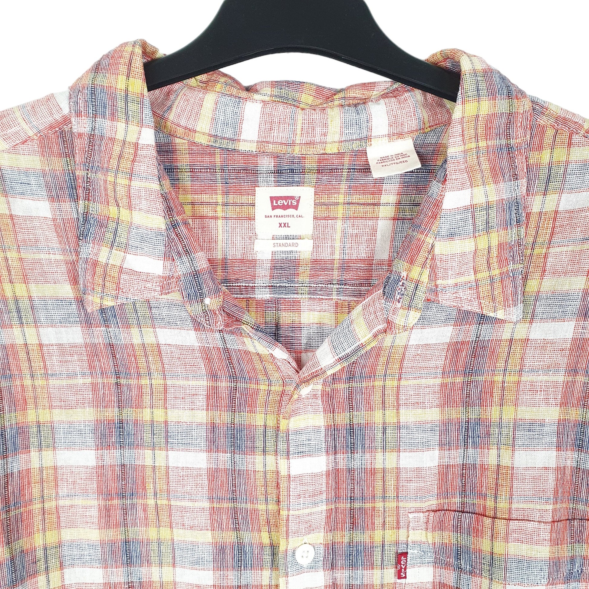 Mens Red Levis Casual Summer Short Sleeve Shirt