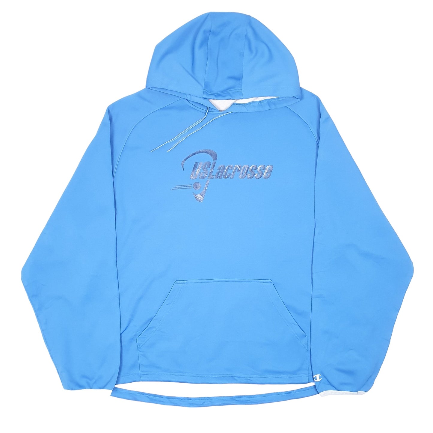 Mens Blue Champion Active U.S Lacrosse Hoodie Jumper