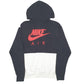 Mens White Nike Air Jordan Basketball Spellout Upside Down Hoodie Jumper