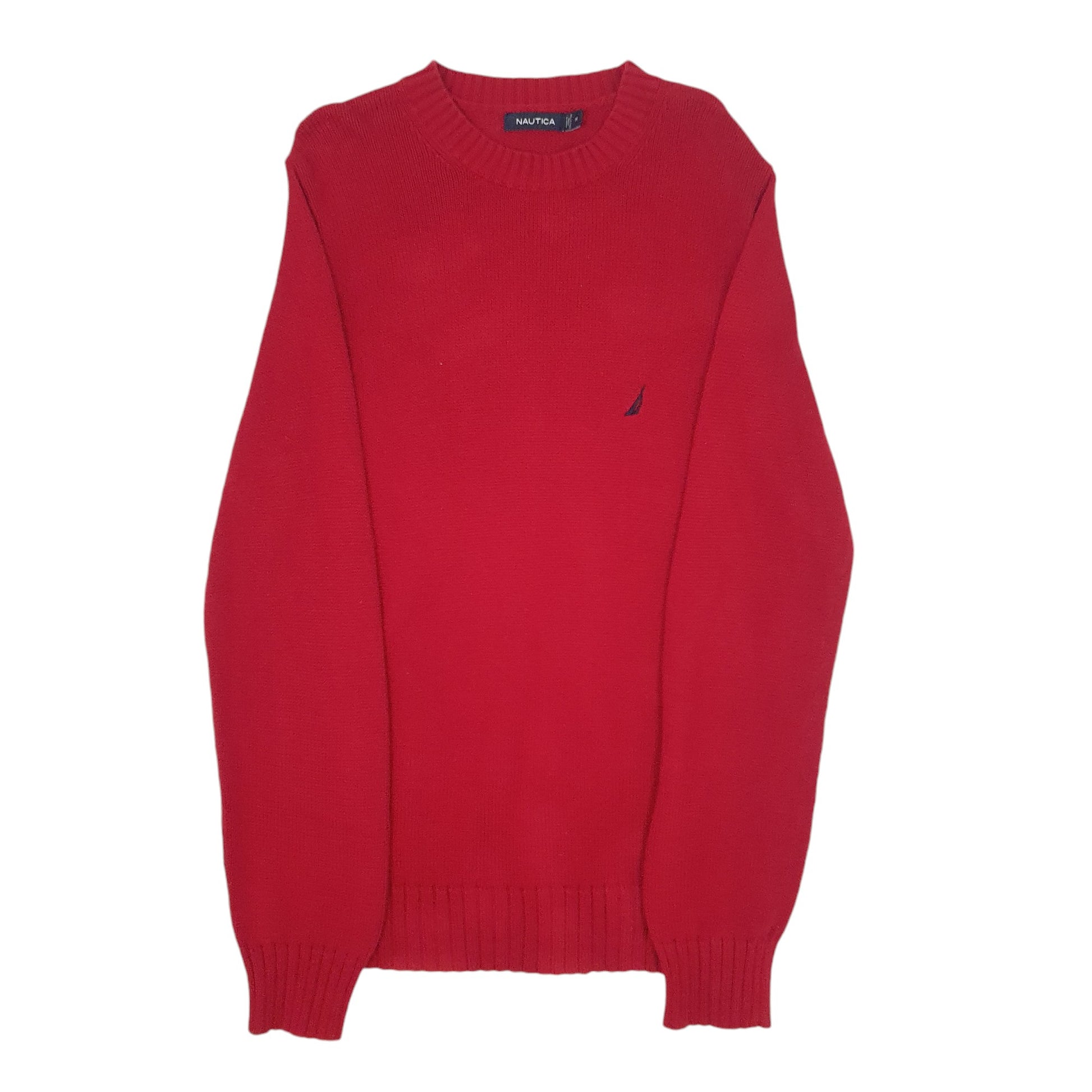 Mens Red Nautica Knitwear Crewneck Jumper