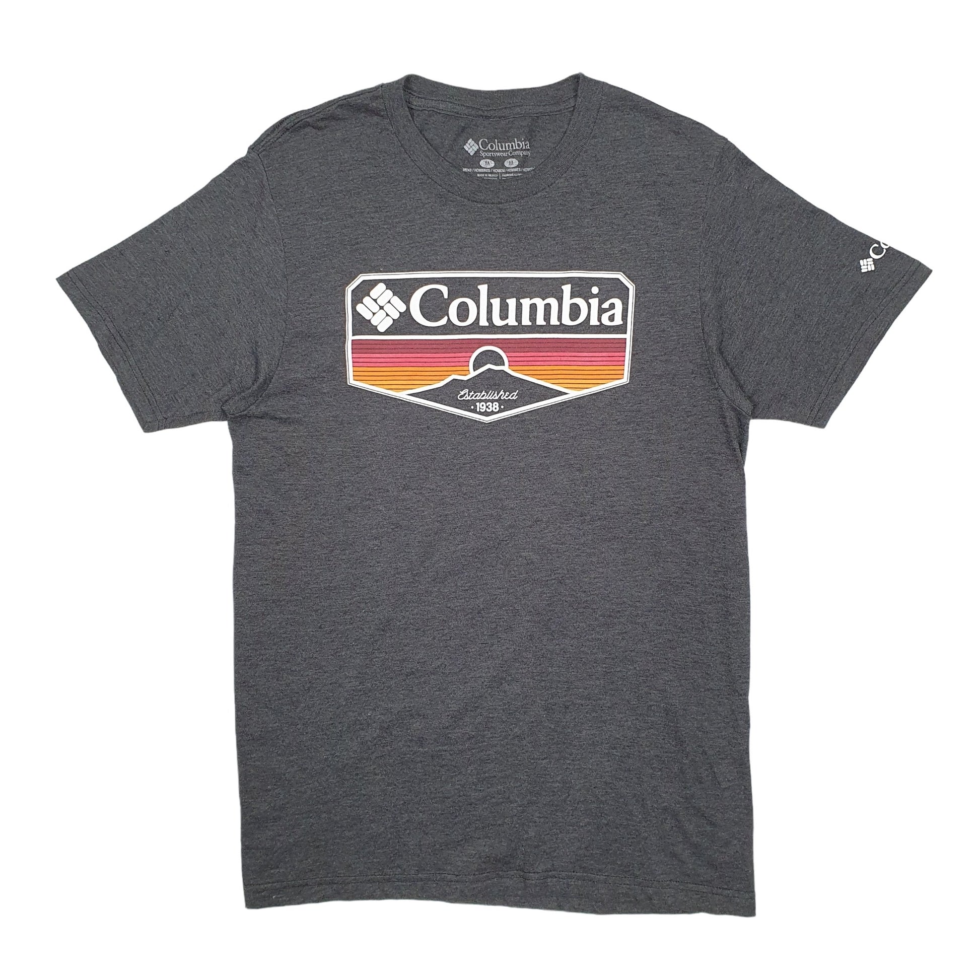 Mens Grey Columbia Sportswear Spellout Short Sleeve T Shirt