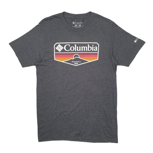 Mens Grey Columbia Sportswear Spellout Short Sleeve T Shirt