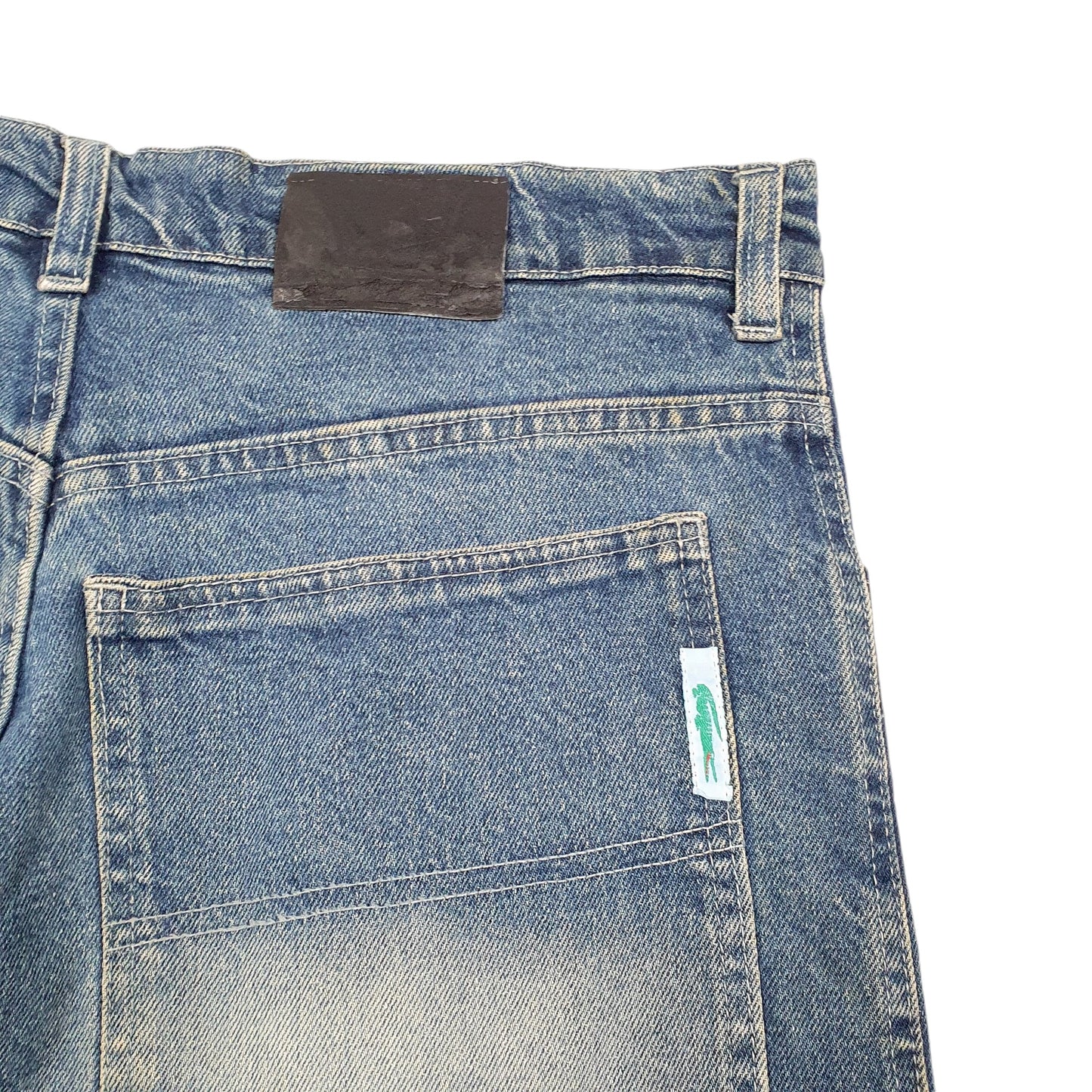 Mens Blue Lacoste Baggy Jorts Jean Denim Shorts