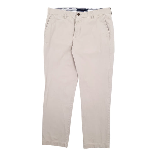 Mens Beige Tommy Hilfiger Tailored Fit Chino Trousers