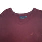 Mens Burgundy Nautica Knit Crewneck Jumper