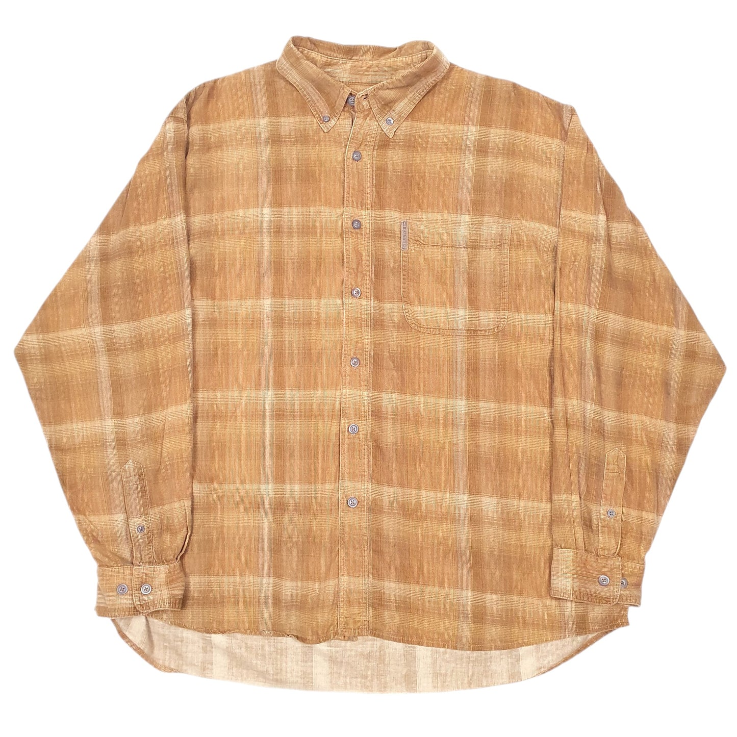 Mens Brown Clearwater Corduroy Overshirt Shacket Long Sleeve Shirt