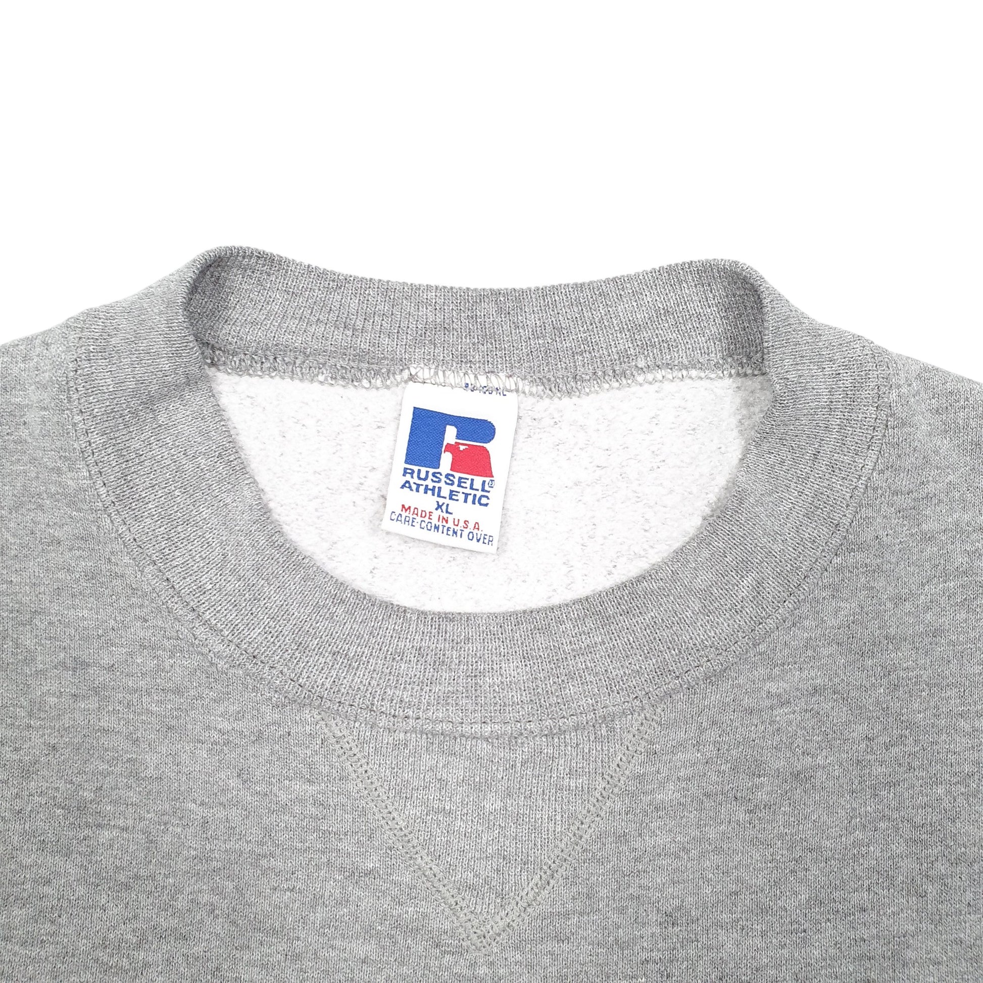 Mens Grey Russell Athletic Vintage Made In USA Bloomsburg Huskies Wrestling Crewneck Jumper