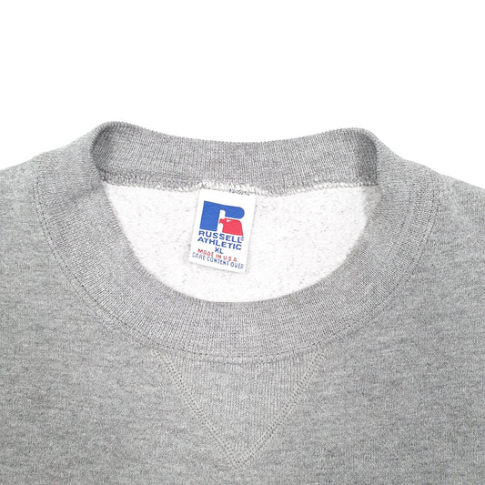 Mens Grey Russell Athletic Vintage Made In USA Bloomsburg Huskies Wrestling Crewneck Jumper