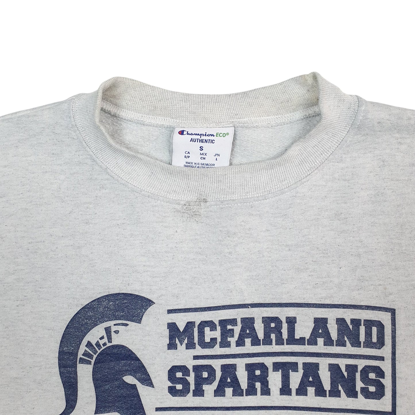 Mens Grey Champion McFarland Spartans USA College Crewneck Jumper