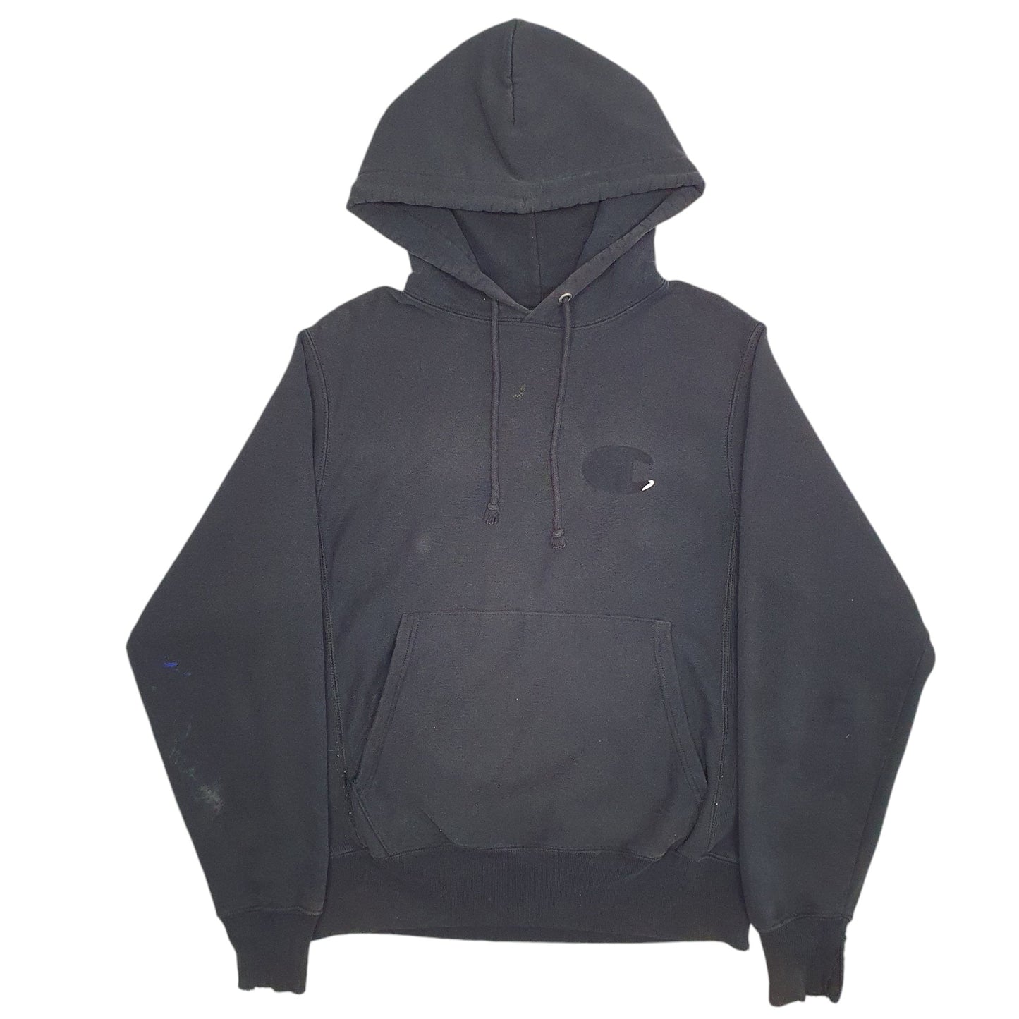 Mens Black Champion Reverse Weave Hoodie Jumper