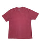 Mens Burgundy Dickies Pocket Short Sleeve T Shirt