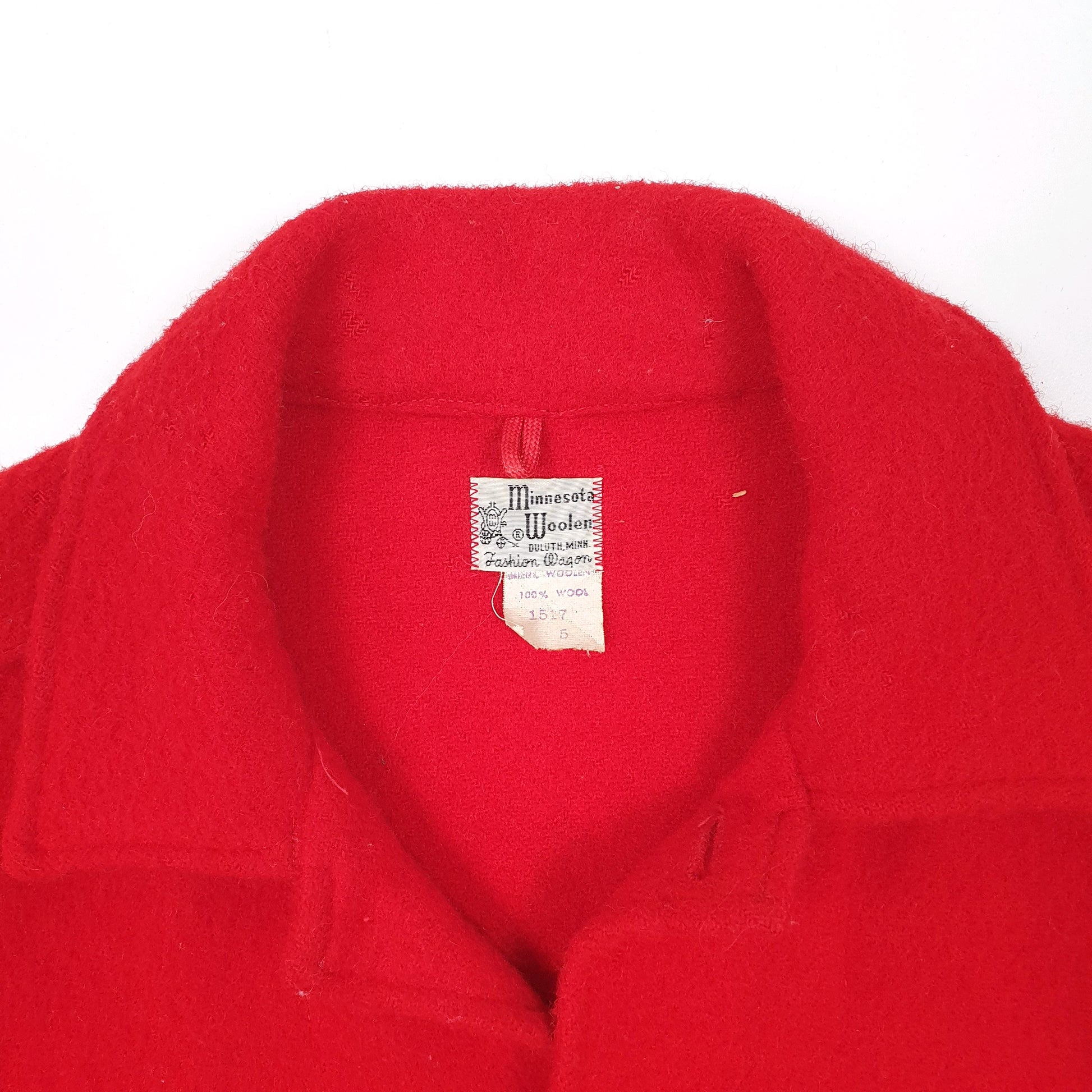 Mens Red Minnesota Woolen Fashion Wagon Vintage 1960s 70s Cruiser  Coat