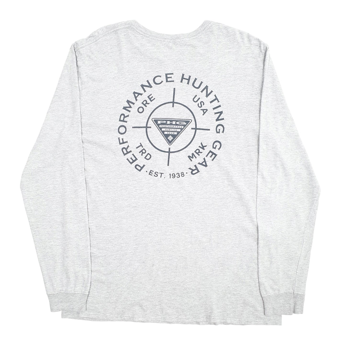 Mens Grey Columbia Sportswear PHG Hunting Long Sleeve T Shirt