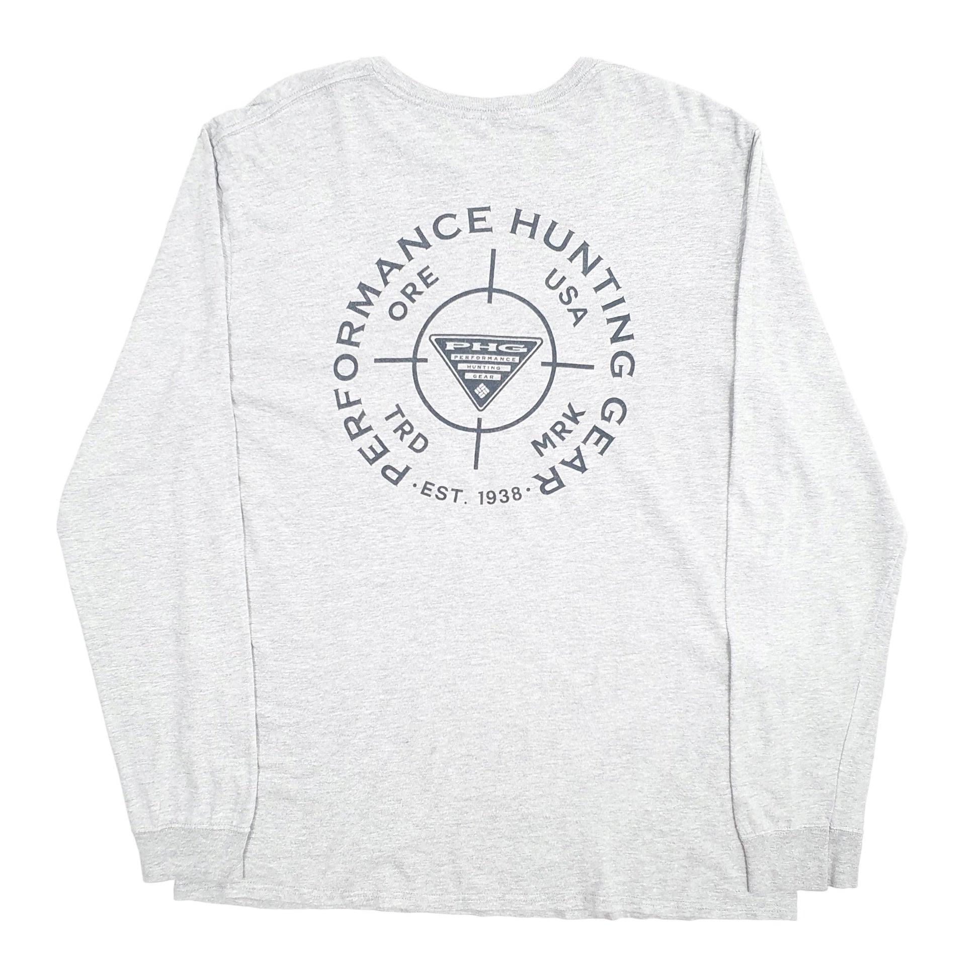 Mens Grey Columbia Sportswear PHG Hunting Long Sleeve T Shirt