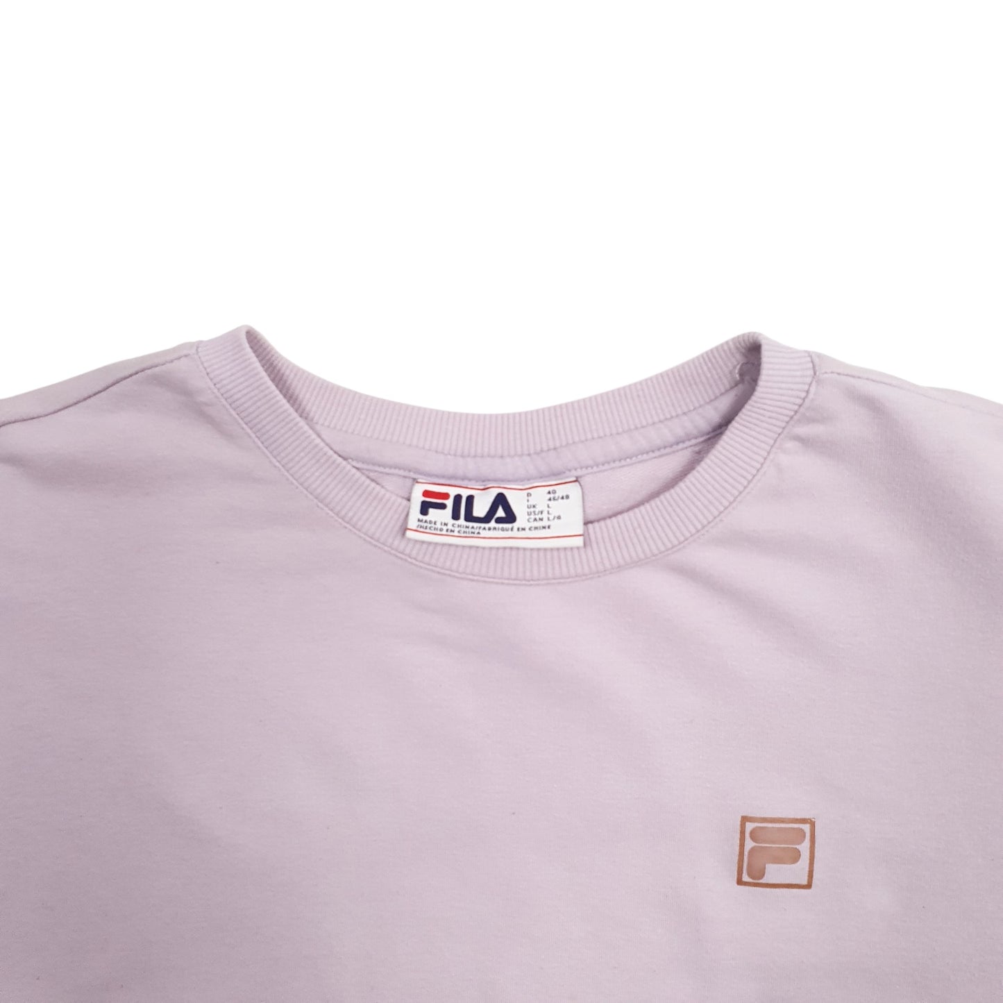 Womens Purple Fila  Crewneck Jumper