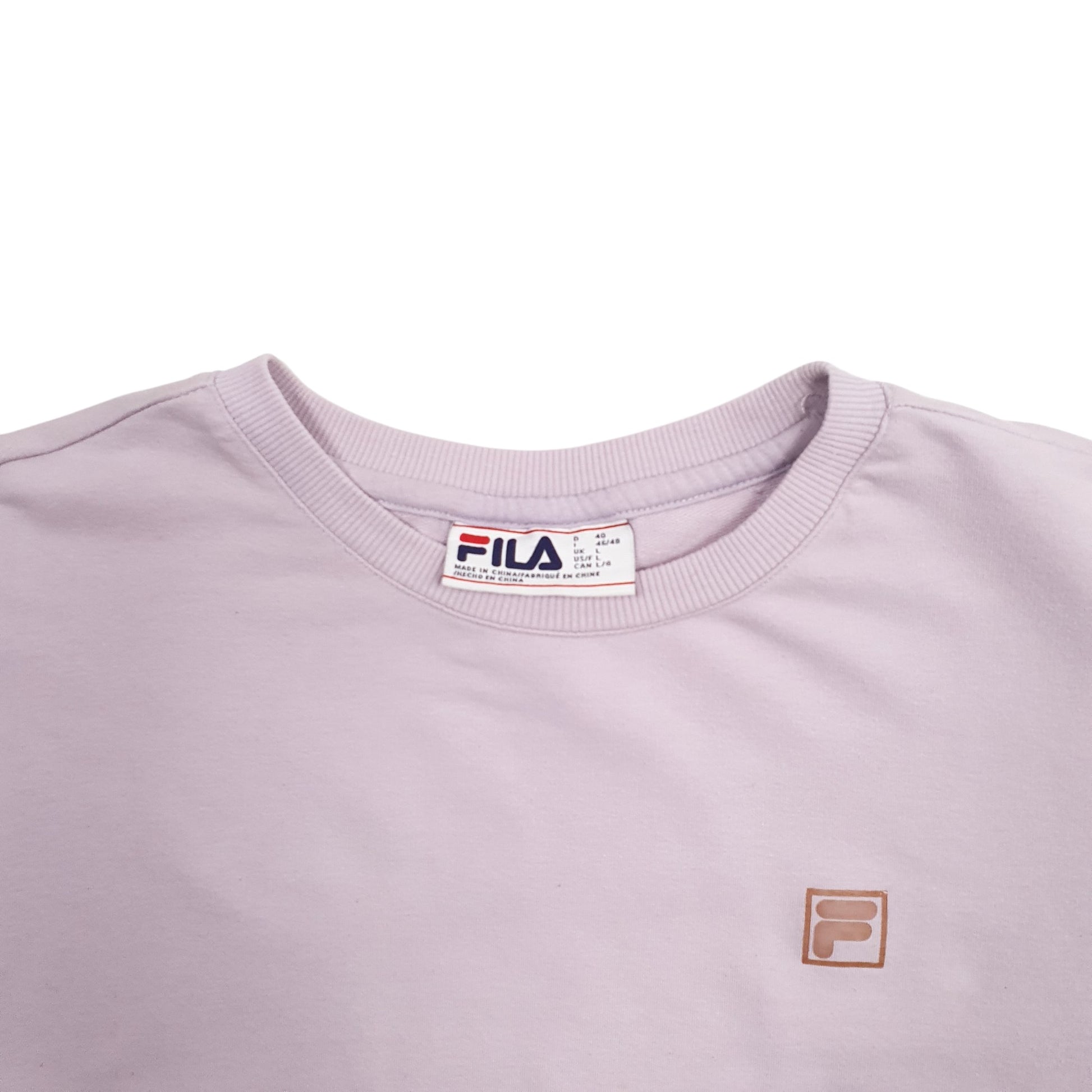 Womens Purple Fila  Crewneck Jumper