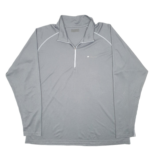 Mens Grey Columbia Sportswear Active Workout Gym Quarter Zip Jumper