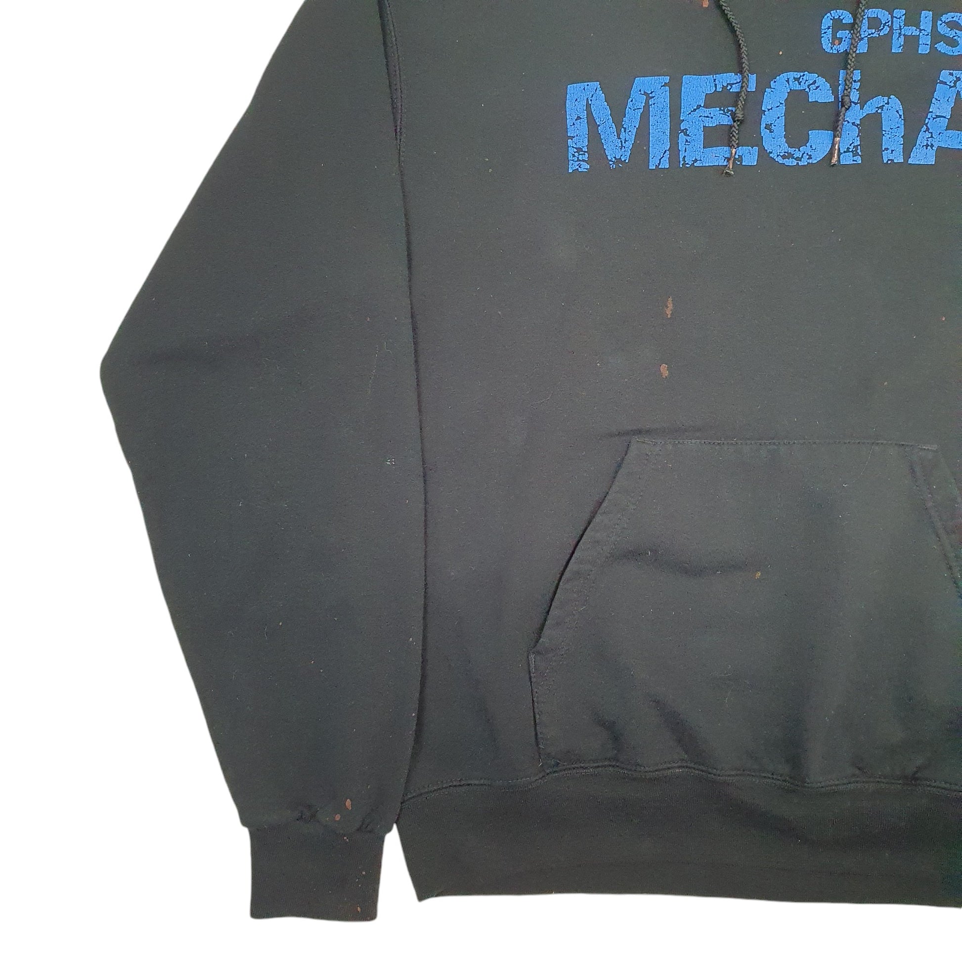 Mens Black Champion GPHS Mecha Spellout Hoodie Jumper