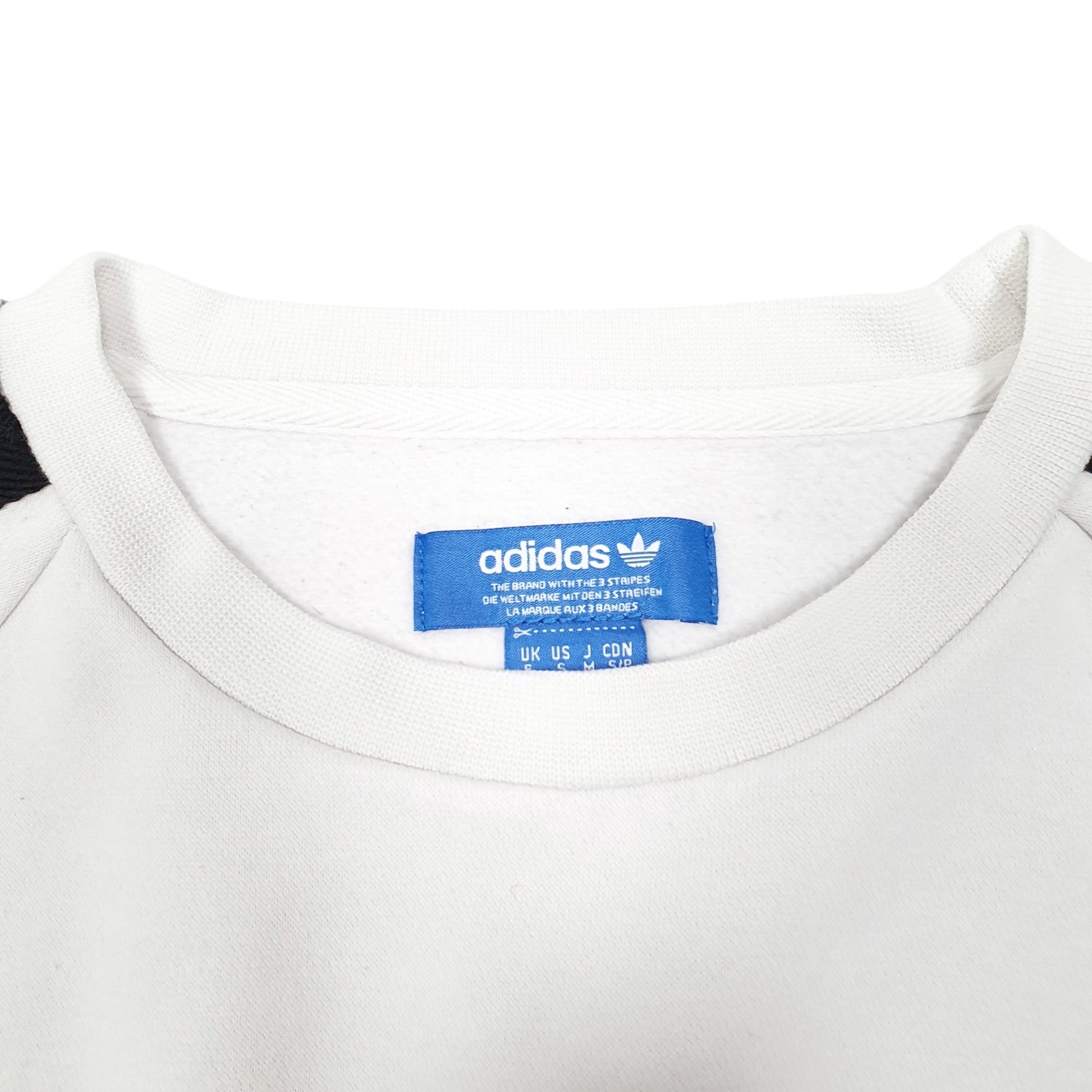 Mens White Adidas  Crewneck Jumper