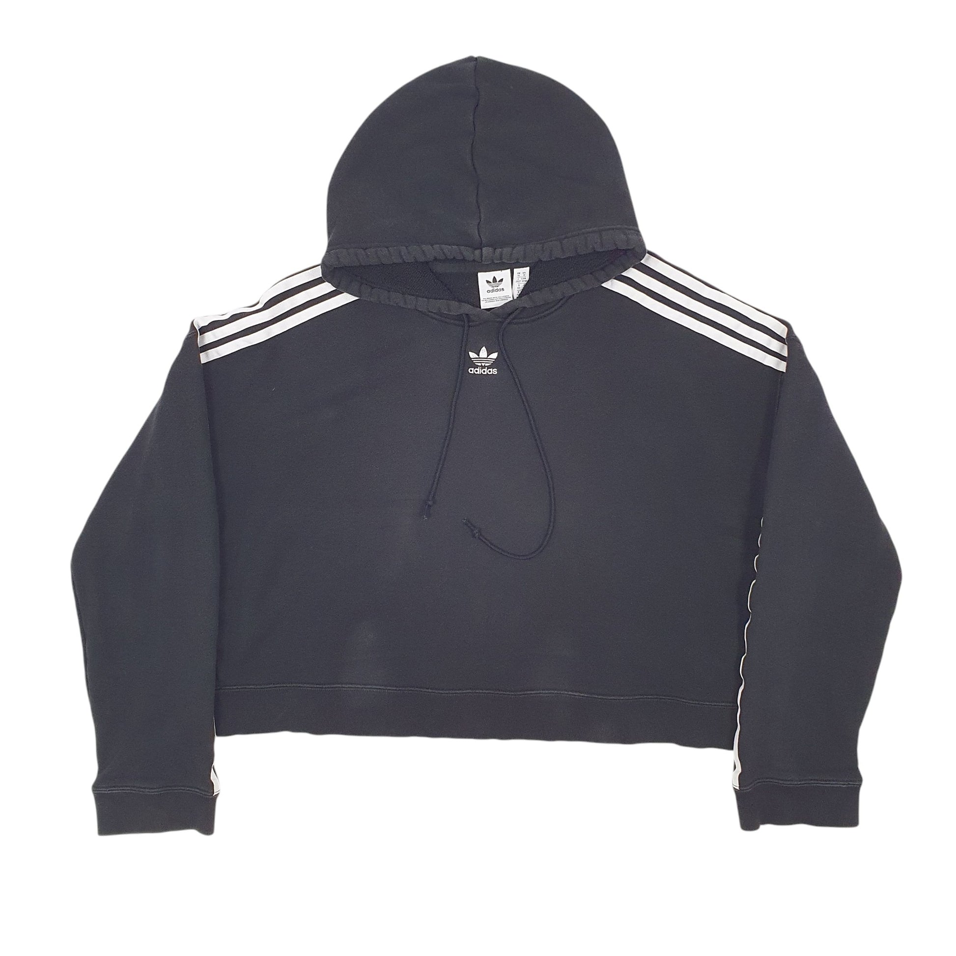 Womens Adidas Black Hoodie Crop top Jumper M – Bundl Clothing