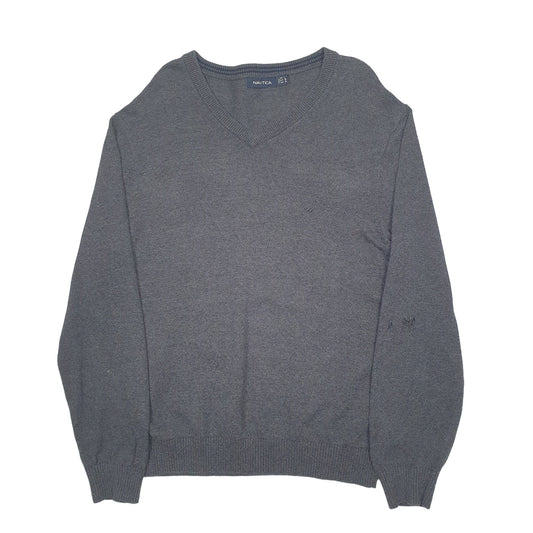 Mens Grey Nautica  Crewneck Jumper