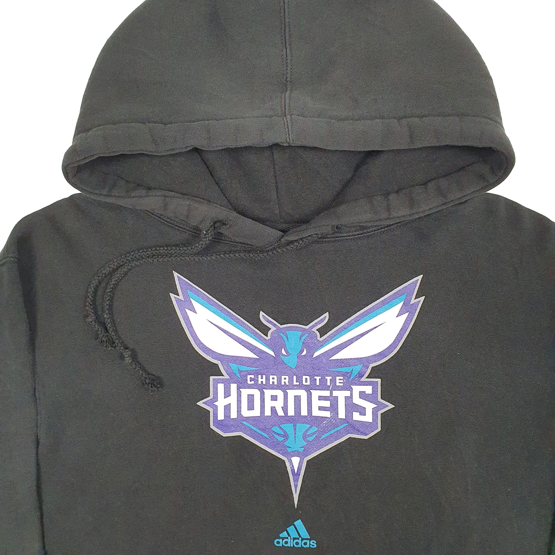 Mens Black Adidas Charlotte Hornets NBA Basketball Hoodie Jumper