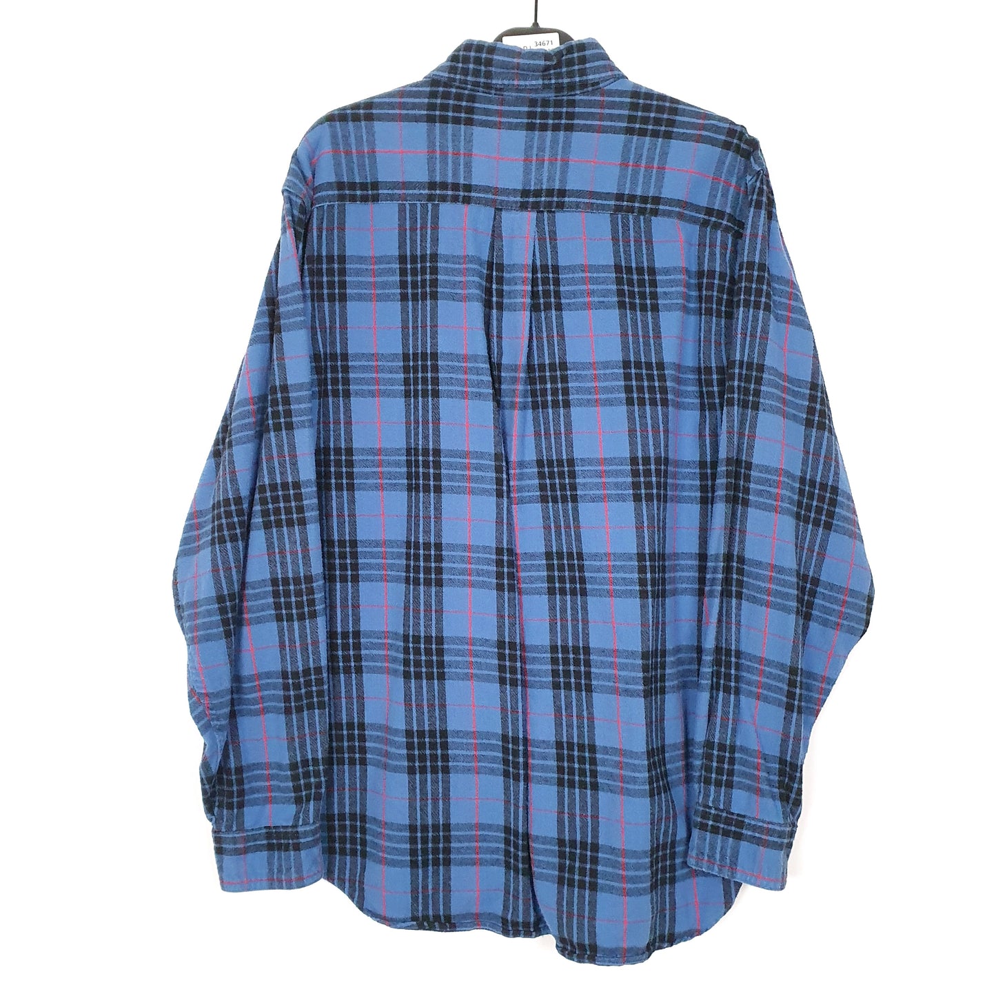 Mens Blue L.L.Bean Flannel Overshirt Long Sleeve Shirt