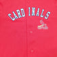 Mens Red Mighty Mac Sports MLB Baseball Jersey St Louis Cardinals USA Vintage 2000 Short Sleeve T Shirt