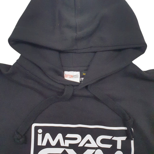 Mens Black Cotton Ridge Impact Gym Hoodie Jumper