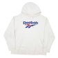 Mens White Reebok Spellout Hoodie Jumper