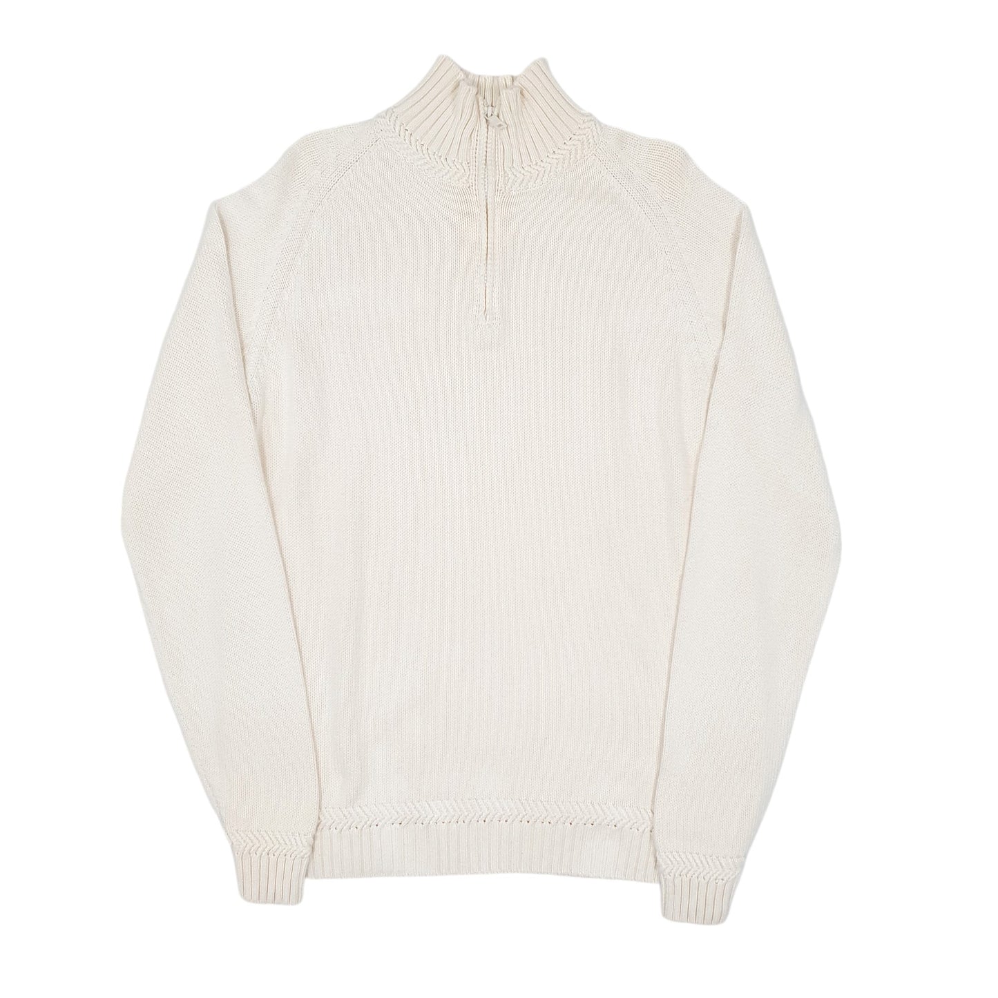 Mens Cream Nautica Knit Quarter zip Jumper