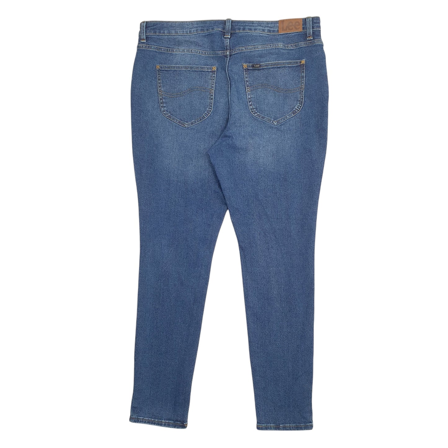 Womens Blue Lee High Rise Stretch Fit Regular Casual JeansW36 L30