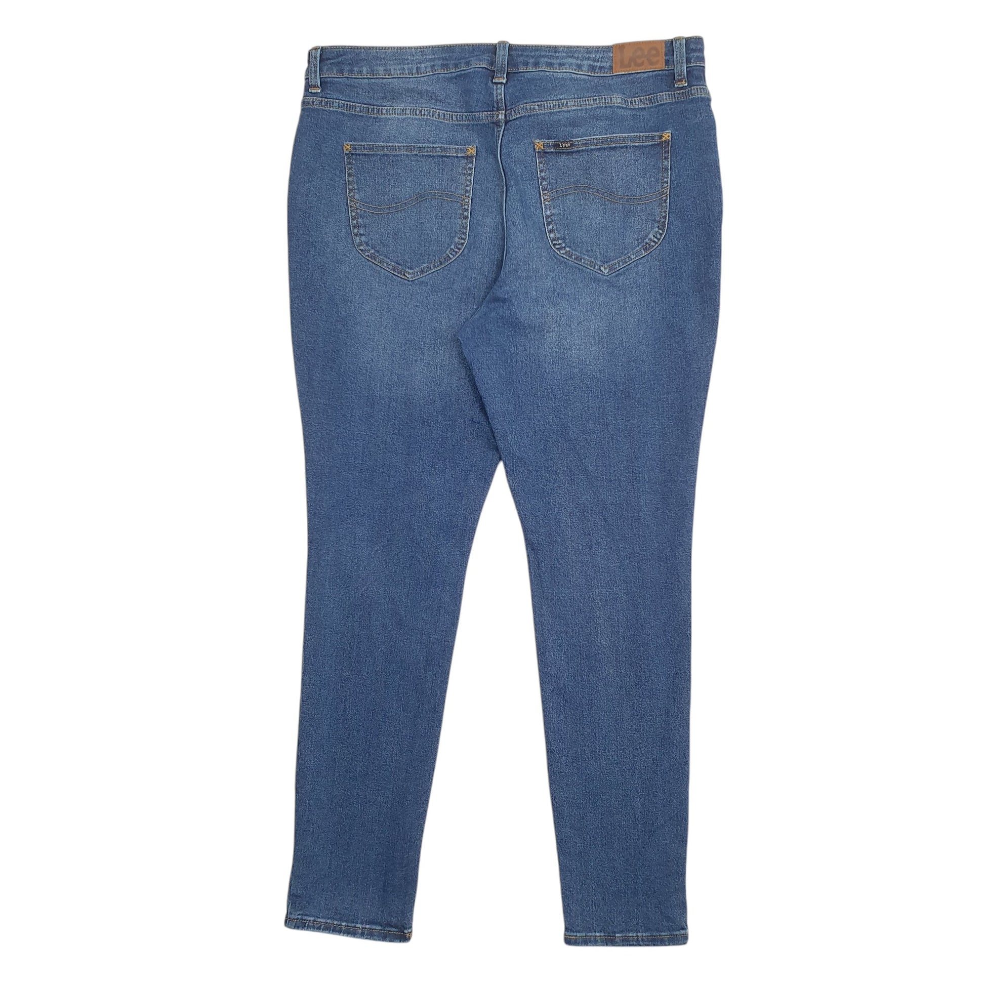 Womens Blue Lee High Rise Stretch Fit Regular Casual JeansW36 L30