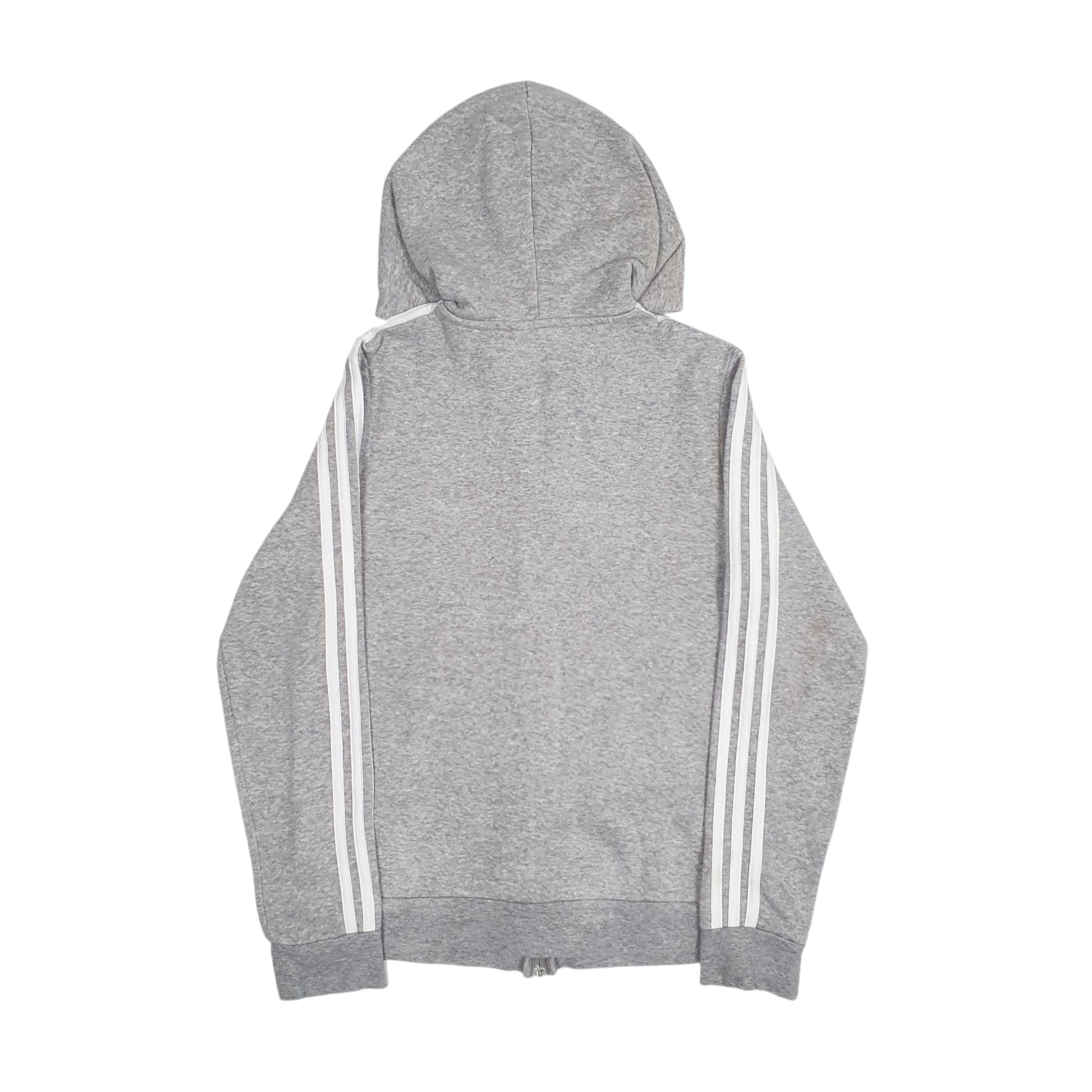 Womens Grey Adidas  Full Zip Jumper