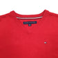 Mens Red Tommy Hilfiger Knit Crewneck Jumper