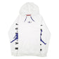 Mens White Nike Air Jordan Sleeve Spellout Basketball Hoodie Jumper