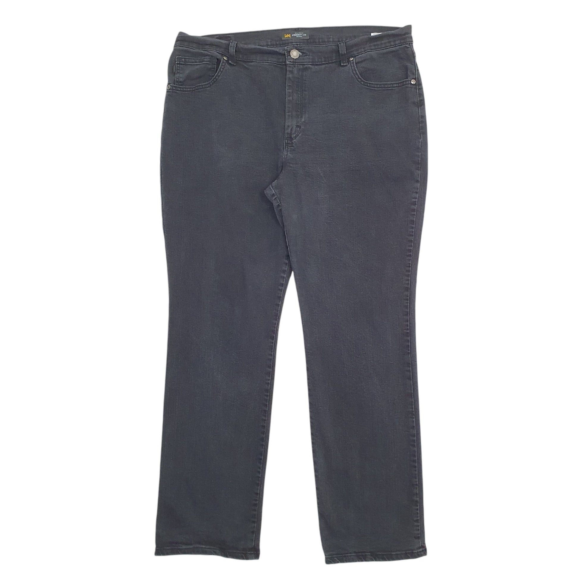 Womens Black Lee Mid Rise Stretch Fit Relaxed JeansW38 L31