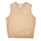 Mens Tan Adidas Golf Sweater Vest Tank Top Sleeveless Vintage V Neck Jumper