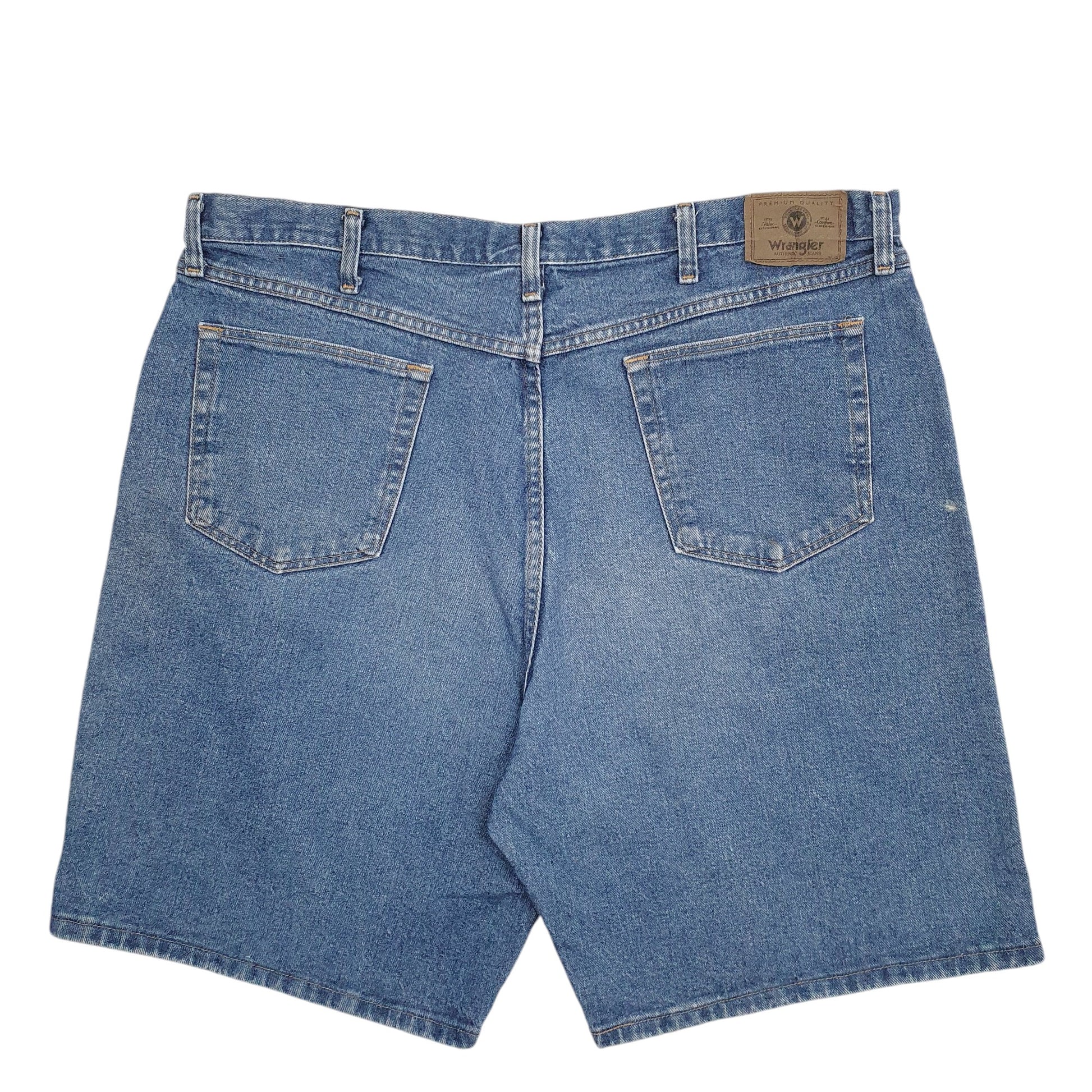 Mens Blue Wrangler Denim Jeans Jorts Denim Shorts