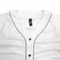 Mens White Adidas Baseball Jersey Backprint Short Sleeve T Shirt