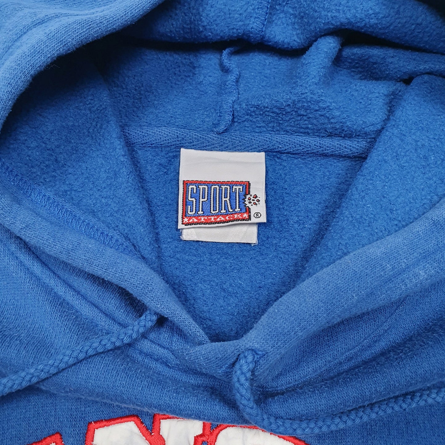 Mens Blue Sport Attack Kansas Jayhawks American Football Hoodie Jumper