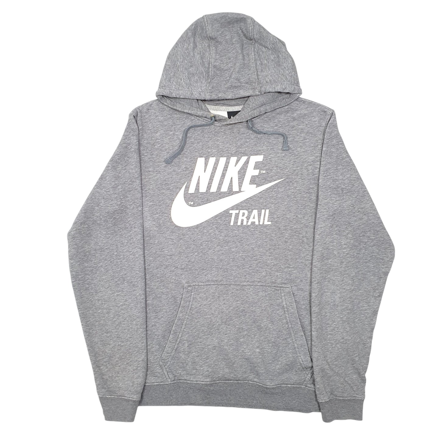 Mens Grey Nike Trail Spellout Swoosh Hoodie Jumper