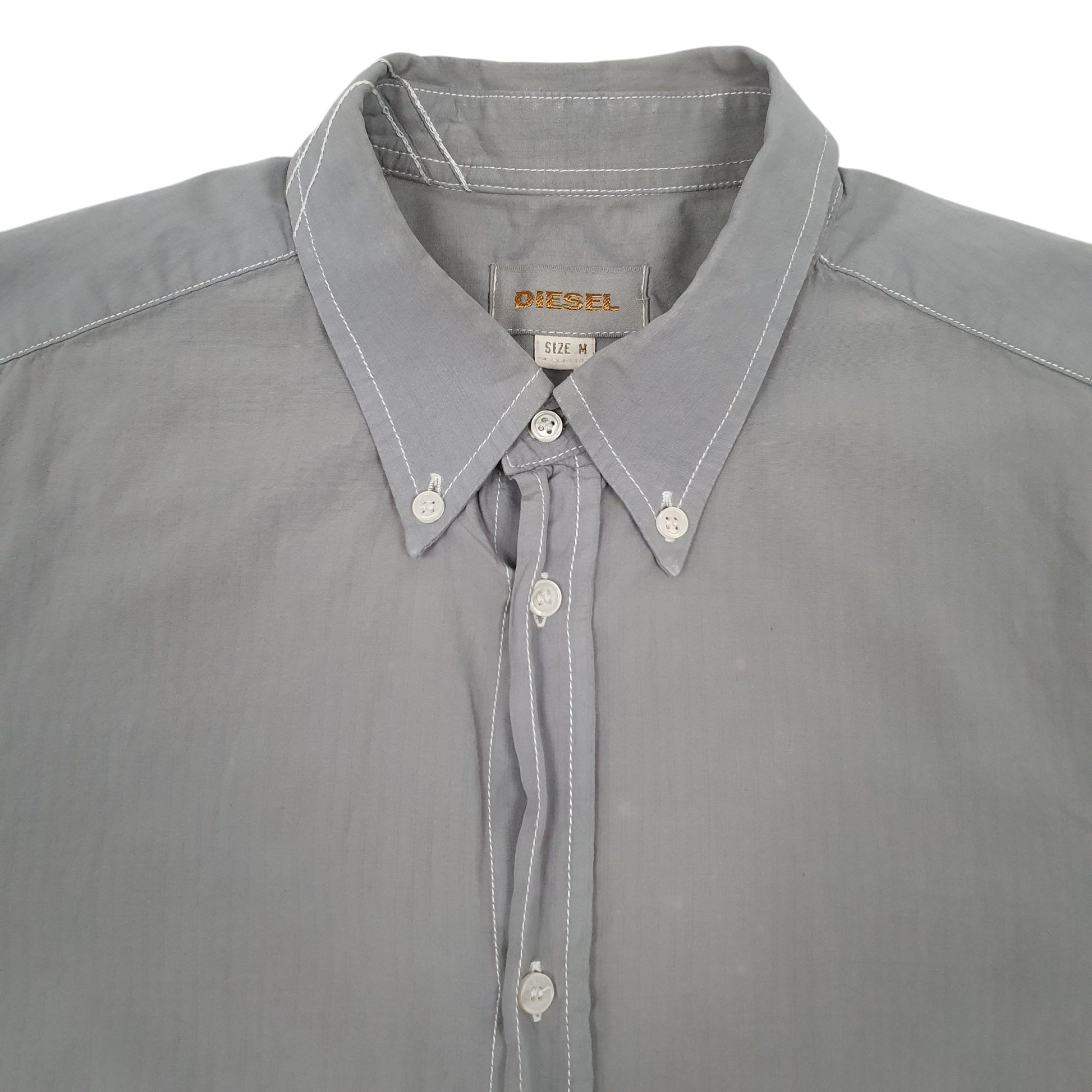 Mens Grey Diesel  Short Sleeve Shirt