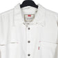 Mens White Levis Denim Jeans Vintage Red Tab Overshirt Shacket Long Sleeve Shirt
