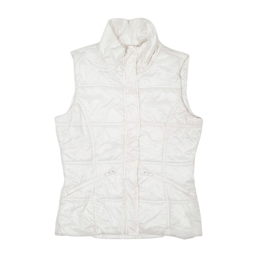 Womens White Adidas Smaple Padded Gilet Jumper